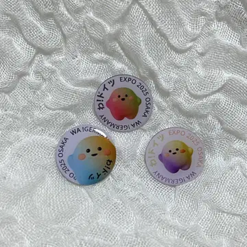 오사카 간사이 만박 독일관 와! 독일 서큘러쨩 핀 배지 3개 세트