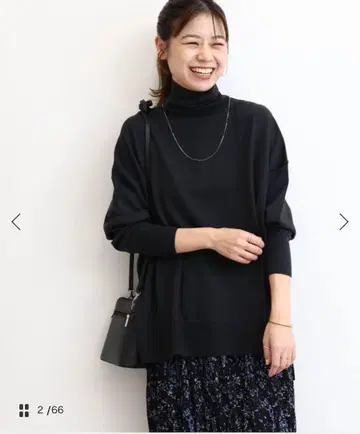 저널 스탠다드 BiellaYarn 와이드 터틀넥 그레이