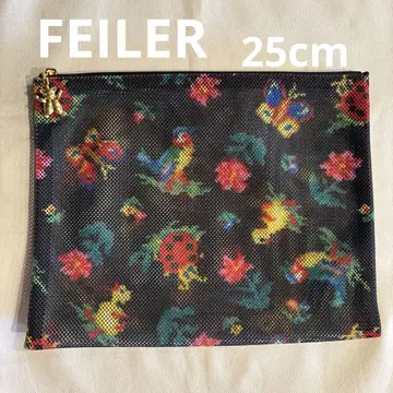 FEILER 페이러 하이디 메쉬 파우치 네이비 25cm