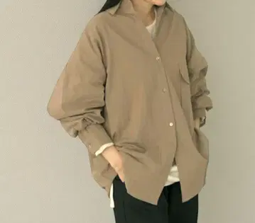 HUG.U 코튼 100% 오버 사이즈 셔츠 남친룩