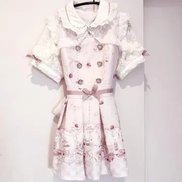 LIZLISA Sugary Treats 피크닉 패턴 셋업 핑크
