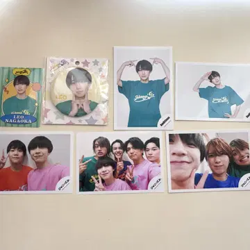 나가오카 레오 공식 사진 프로필 카드 캔 배지