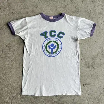 80~90년대 YCC 청년 보호 단체 티셔츠 구제 의류 피치티