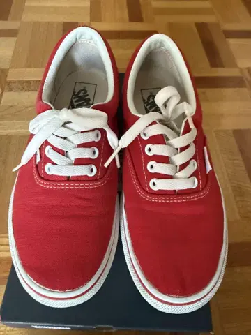 Vans Off the Wall 빨간색 스니커즈 US 9