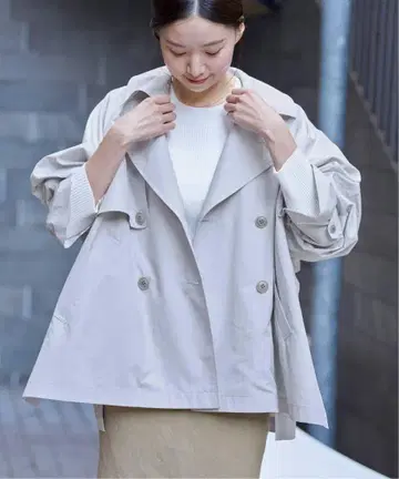 IENA PE/포플린 오버 숏코트 38 그레이B (008)