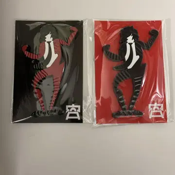 새상품 미야모토 히로지 마그넷 블랙과 빨간색 세트