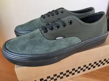미사용 27.0cm vans 오센틱 라이트 카키 그린 스웨이드