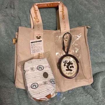 미사용 디즈니랜드 호텔 숙박객 한정판 토트백 파우치 코인 케이스