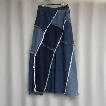 Ameri Vintage 데님 패치워크 스커트