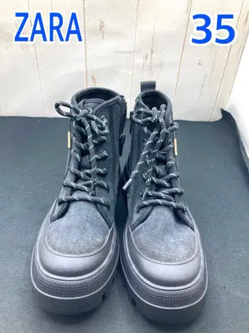 [ 미사용 새상품 ] ZARA 숏부츠 사이드 지퍼