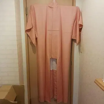 새상품급 기모노 이로무지 살몬 핑크