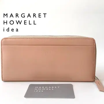 새상품 마가렛호웰 로즈발리 얇은 타입 라운드 지퍼 장지갑 아몬드