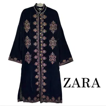 ZARA 비쥬 자수  롱 코트
