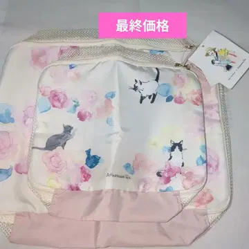 새상품 애프터눈 티 츠치야 미요 크로스 케이스 세트 분류 고양이 꽃무늬