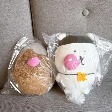 나가노 캐릭터 DJ 곰 래퍼 두더지 고로케 봉제 인형 [ 2종 세트 ]