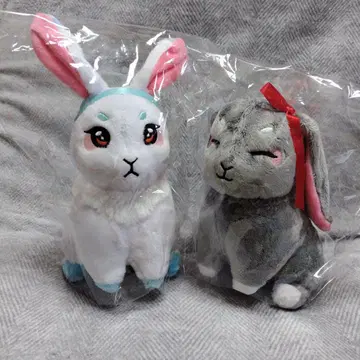 진정령 왕일박 샤오잔 토끼 봉제 인형 페어