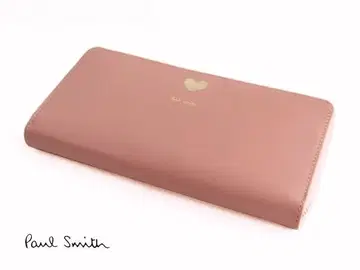 폴스미스 장지갑 라운드 지퍼 핑크 하트 487 PaulSmith