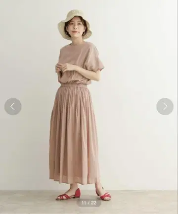 어반 리서치 도어스 코튼 보일 개더 원피스