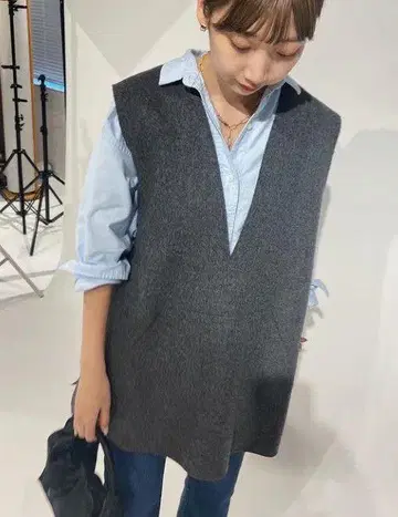 새상품급 Plage WO 오버 베스트 그레이