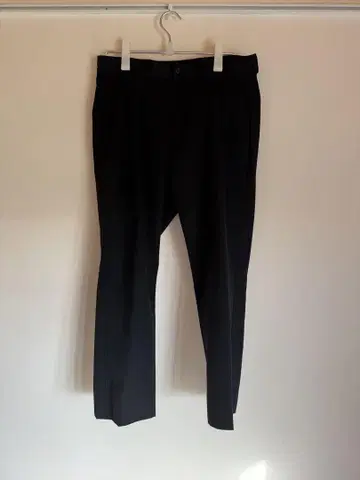 UNITED ARROWS WL 트윌 와이드 2 플리츠 슬랙스 L 블랙