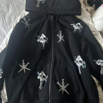UNKNOWN X HCW RHINESTONE HOODIE 콜라보 후드티