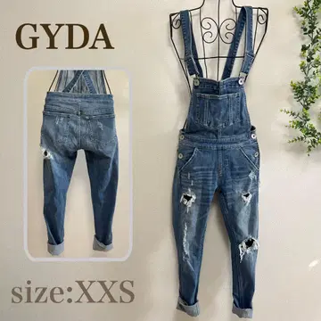 GYDA 제이다 데미지 가공 데님 살로펫 XXS 오버롤