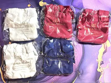 Maison de FLEUR 더블 리본 개더 토트백 키링 2
