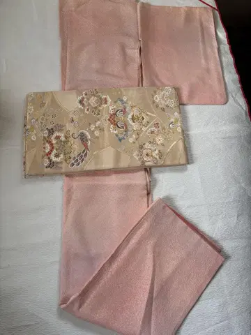 순수 실크 이로무지 작가 작품 후쿠로 오비 세트 입학식