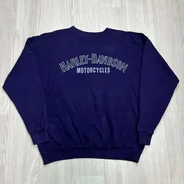 90s 할리데이비슨 맨투맨 퍼플 서멀 원단 빈티지