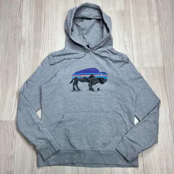 Patagonia 후드티 그레이 애니멀 프린트 S 사이즈