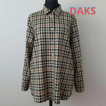 DAKSLONDON 체크 무늬 긴팔 셔츠 일본제