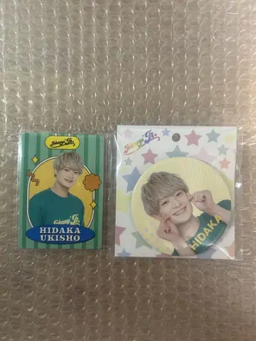 우키쇼 히다카 캔뱃지와 카드 세트