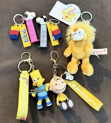 [미사용 새상품] nici 스누피 심슨 키링