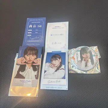 엔도 사쿠라 캔뱃지 & 티켓풍 스티커