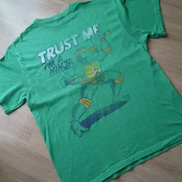 뮤턴트 터틀즈 T셔츠 L사이즈 새상품급 공식 미켈란젤로