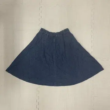 다크 블루 데님 플레어 스커트 y2k 00s