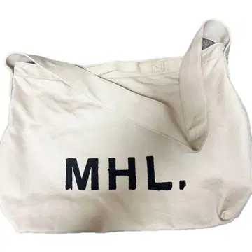 [ 익명 배송 ] MHL. 베이지 캔버스 메신저 백