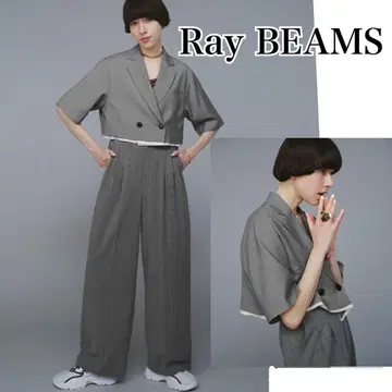 Ray BEAMS / 하프 슬리브 크롭 자켓