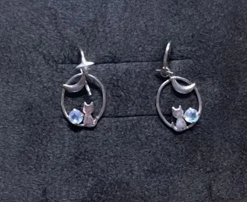 테이크업TakeUp/고양이달별 핑크 골드 귀걸이