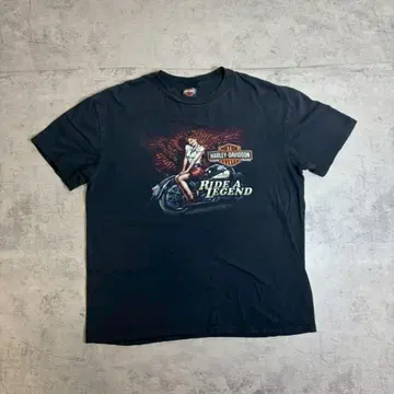 할리데이비슨 XL 핀업걸 할리데이비슨 tee 박스 실루엣