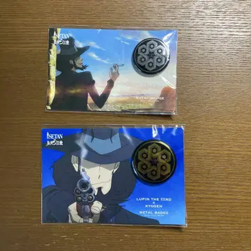 ISETAN x 루팡 3세 지겐 다이스케 가몬 캔뱃지 이세탄 하토바 쇼류