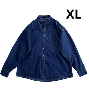 80s 90s USA BON HOMME 데님 셔츠 XL 버튼 다운