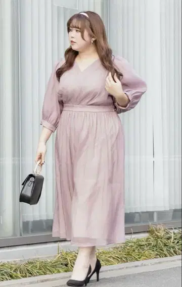 빅 사이즈 CLETTE 쿠레트 카슈쿨 오간자 원피스