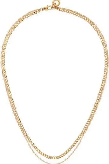 A.P.C. minimal 더블 체인 목걸이