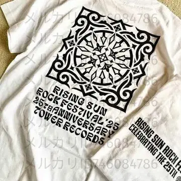 타워 레코드 RSR 콜라보 T셔츠 L 라이징 선 한정판