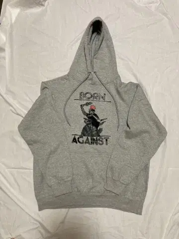 BORN AGAINST 그레이 후드티 L 새상품급