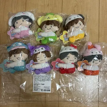 나니와단시 산리오 로손 콜라보 마스코트 7체 세트