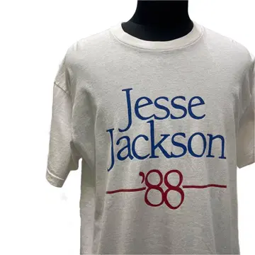USA제 80's Jesse Jackson 프린트 T셔츠 XL 사이즈