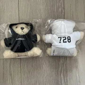 2점! 오릭스 버팔로스 베어 키체인 등번호 728 후지와라 죠이치로