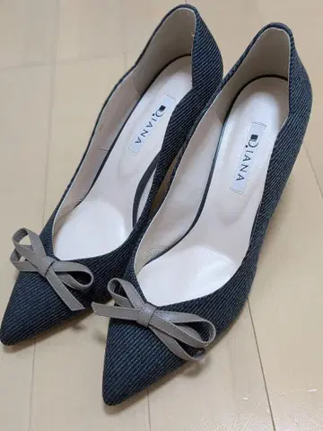 DIANA 리본 하이힐 펌프스 자카드지 24.5cm
